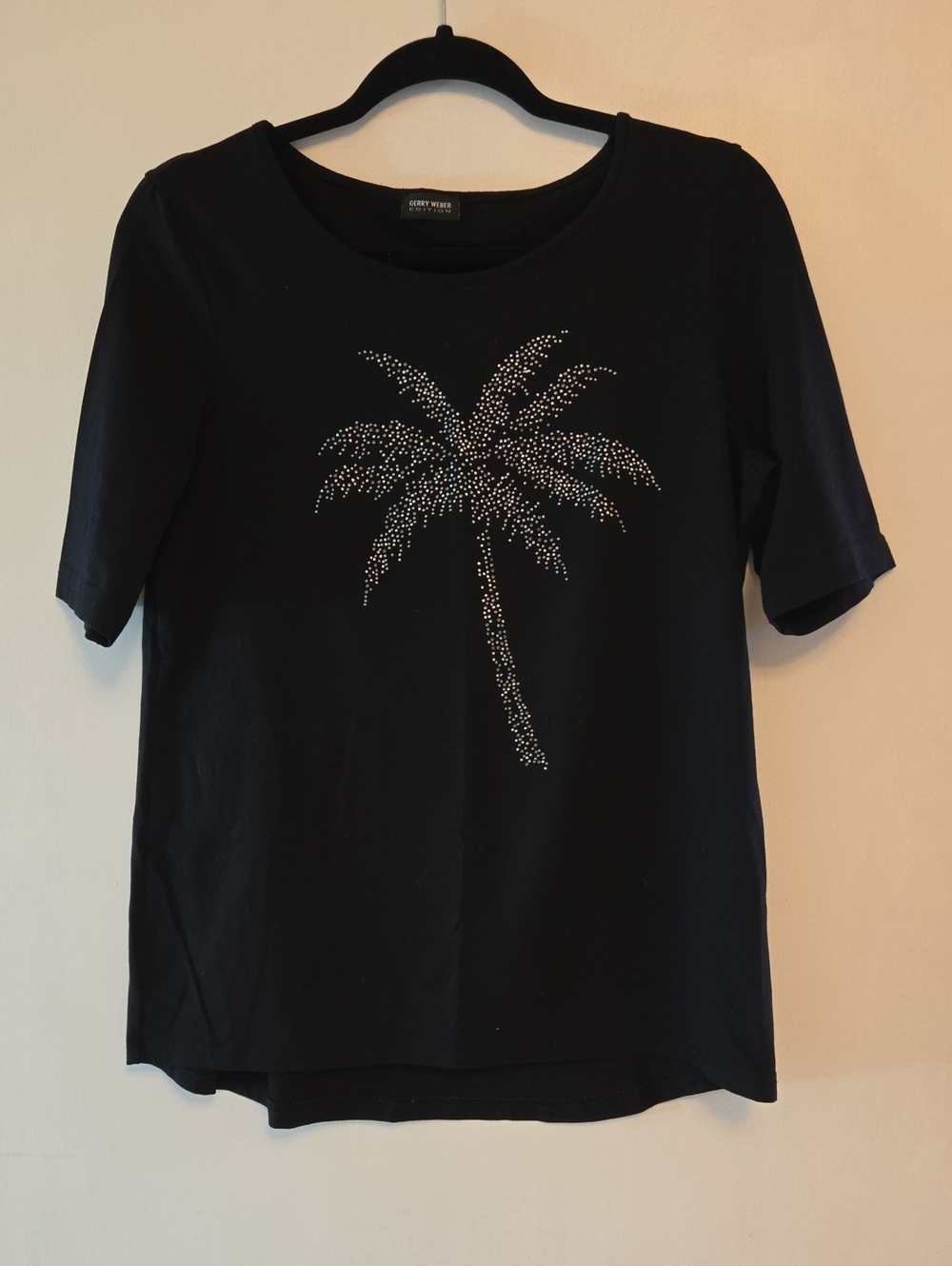 Gerry Weber Edition stretch black jersery Tee Shirt L